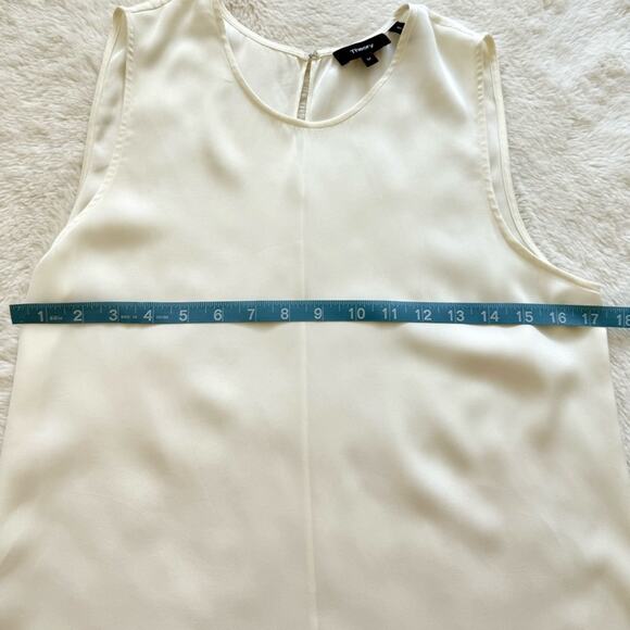 Theory silk white blouse size M Retail 290$ - Picture 7 of 7